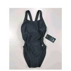 NWT Speedo Pro LT Black Competitive Racing Swimsuit Womens 28 Anthracite Black